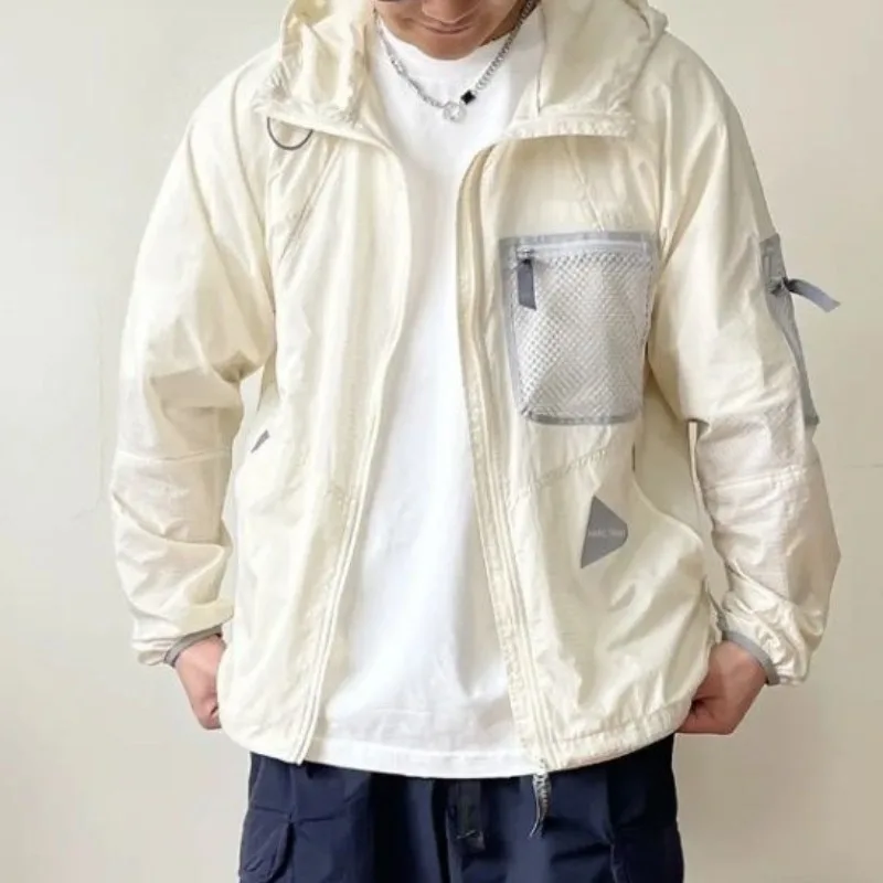 Japanese Style New Sun Protection Clothing for Men Thin Breathable Loose Hooded Jackets Outdoor Fishing Quick Drying Skin Coat