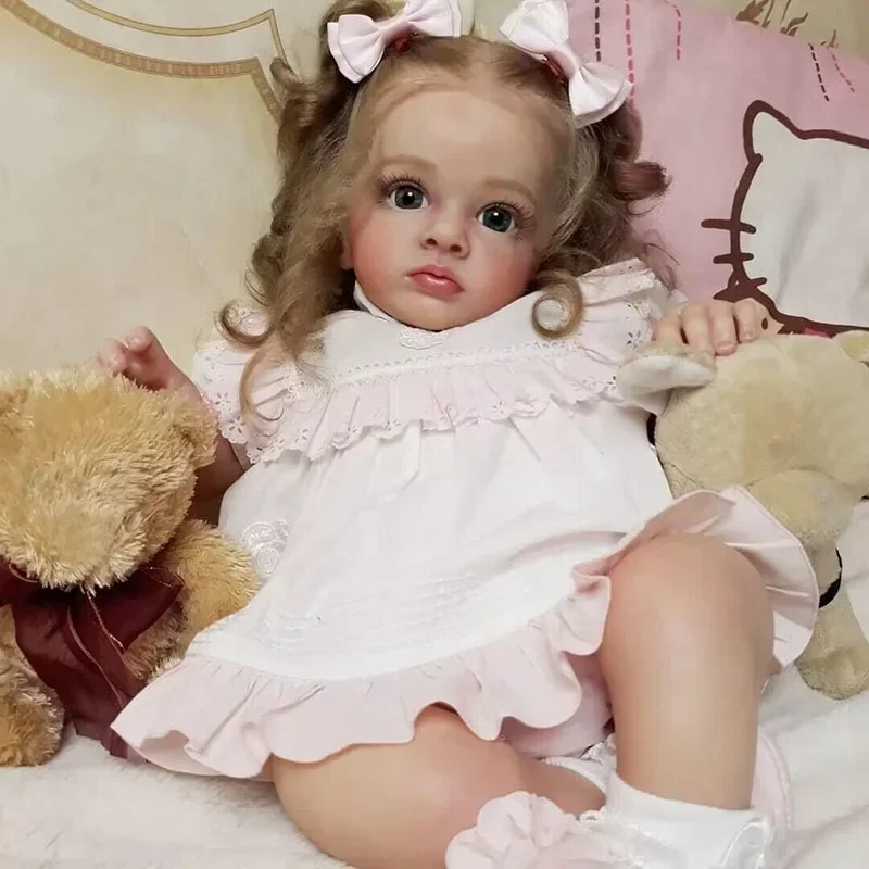 

24Inch 60cm Toddler Doll Tutti Princess Girl Lifelike Soft Touch 3D Skin Art Doll with Hand Root Hair