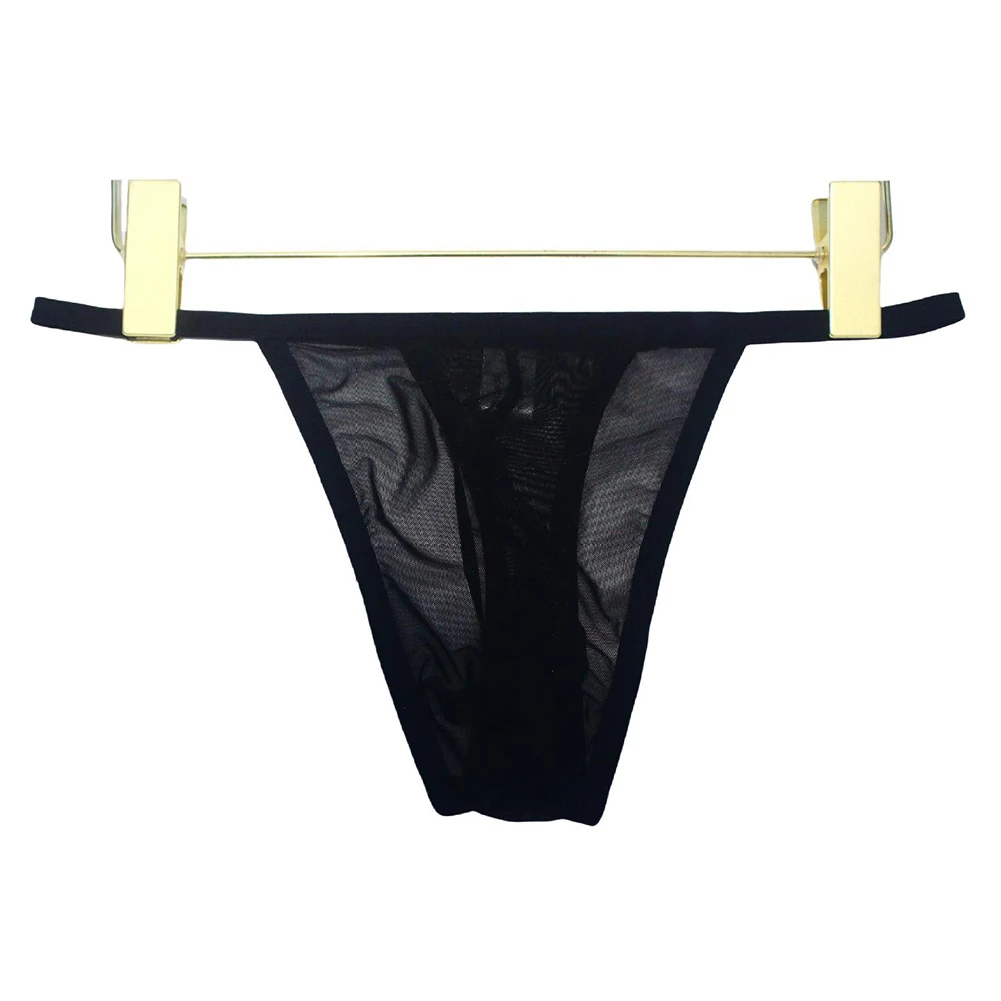 

Mens G-string Thong Briefs Mesh See Through Underwear Low Waist Pouch Panties Ultra Thin Sheer Underpants Exotic Lingerie