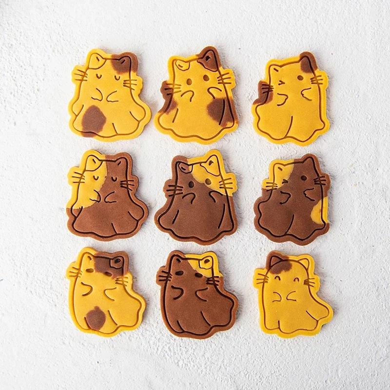 Cartoon Kitten Cookie Mold Cute Ghost Fondant Cookie Cutter Frosting Dessert Decorating Tool Halloween Christmas Baking Supplies