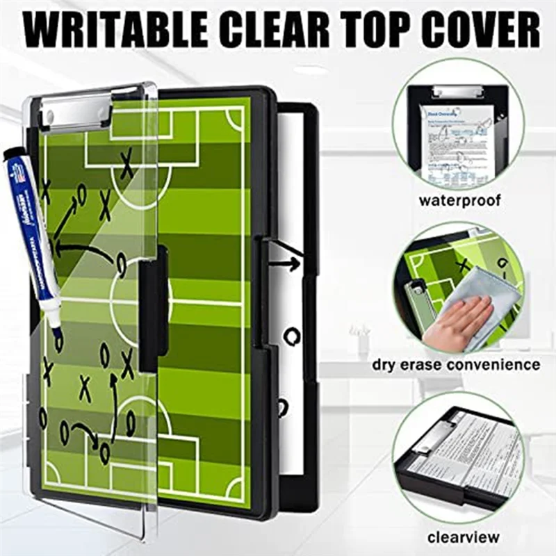 EDT-Clipboard с местом для хранения, 13,3X9,5 дюйма с 2-мя отделениями для хранения, доски для сухих зажимов, пластиковый буфер обмена для кормления