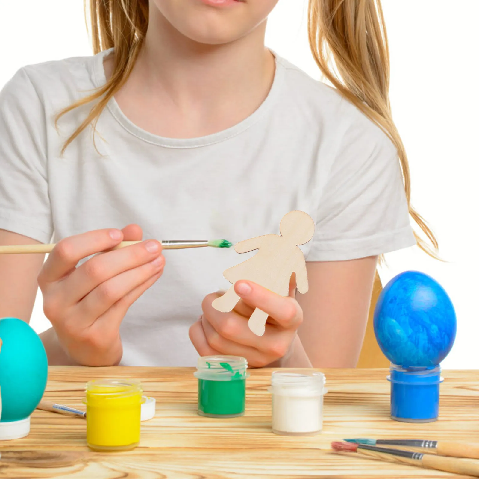 

20Pcs Unfinished Cutouts Blank Wood Craft Shapes for Painting Drawing DIY Art Projects Creativity Set Craft