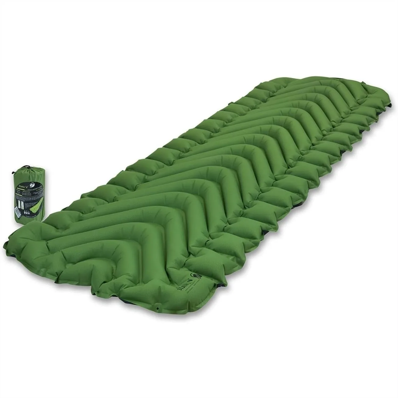 

Lightweight Inflatable Sleeping Pad for Camping, Backpacking and Hiking - V-Chamber Design, Easy to Inflate in Seconds