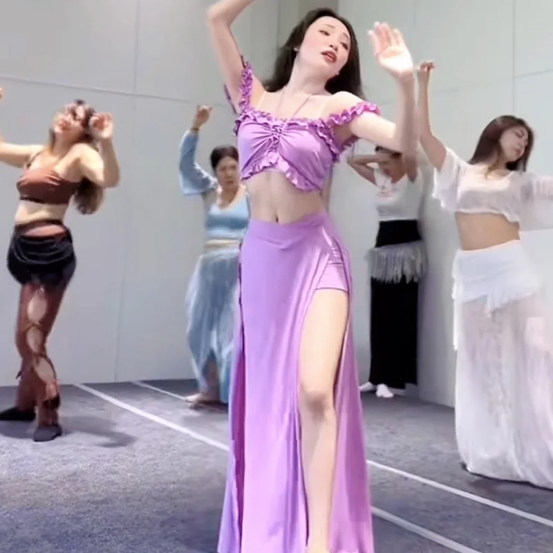 Zestaw do ćwiczeń tańca brzucha 2025 Zaawansowany Seksowny Kostium Występowy Dorosła Kobieta Orientalny Tańcik Brzucha Profesjonalne Ubrania Treningowe