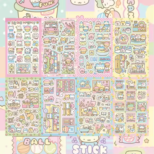 MINKYS New Arrival 3pcs 6pcs Kawaii Bear Ribbon Laser Bling Stickers DIY Scrapbook Stickers Confetti Decoration DIY Photo Frame - Image 8