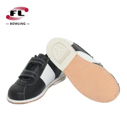 Non-slip Indoor Professional Bowling Shoes Classic Men and Women Leather Sports Shoes Comfortable Bowling Footwear Plus Size
