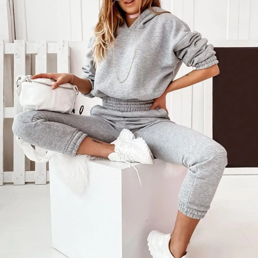 Tracksuits Women\'s Warm Hoodie and Pants Set Oversized Sportwear Tracksuit Set Autumn Winter Suits On Sports For Women