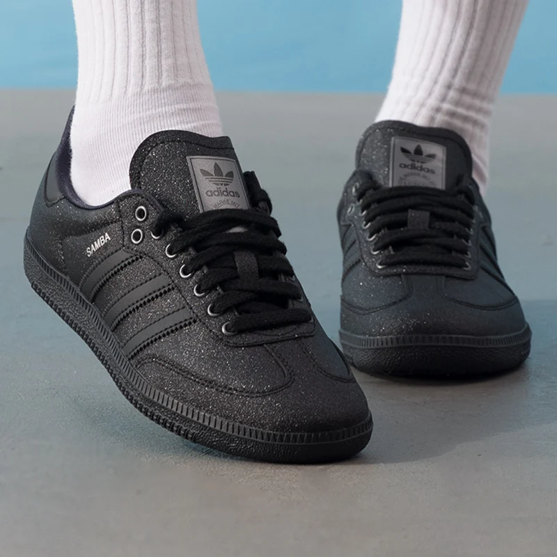

Adidas Originals Samba Og женские кроссовки черные туфли с Т-образным носком в стиле ретро удобная износостойкая дышащая повседневная обувь Ki6265