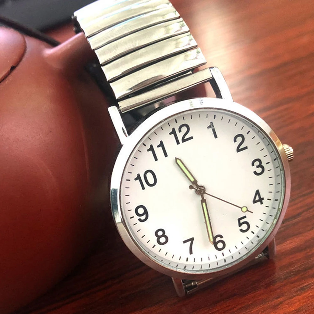 

2 Pcs Waterproof Luminous Watch Quartz Watches Wrist with Large Numbers Fashion Women's Classic Big Wristwatches Durable Man