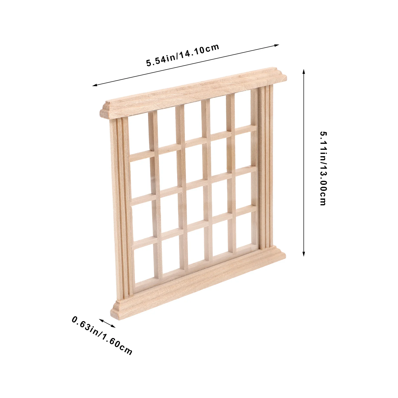 House Wooden Windows Micro Landscape Models Mini Adornment Decoration Frame Miniature Outdoor Tools Prop Small Accessories