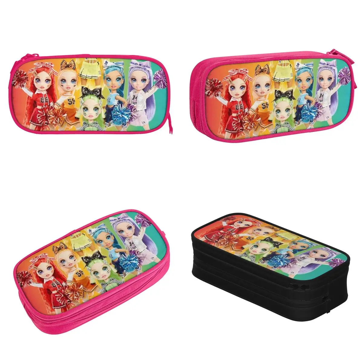 Classic Rainbow High Cheer Pencil Cases Pencil Pouch Pen Box for Student Large Storage Bag Office Zipper Stationery