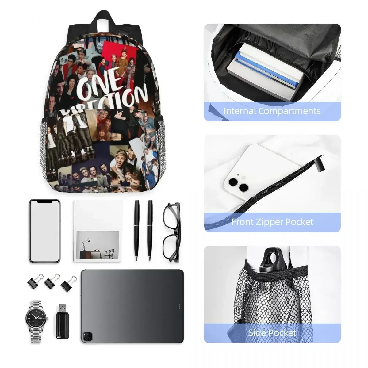 O-One-S D-Direction-S Backpack Hot Sale Daypack Large Capacity Boys Girls BookBag Shoulder Bags for Men Women Kids School Bag view 5