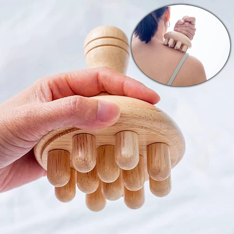 

Wooden Mushroom Massager Manual Massage Tool Wood Mushroom Massage Tools Muscle Tension Local Fat Gua Sha for Full Body Use