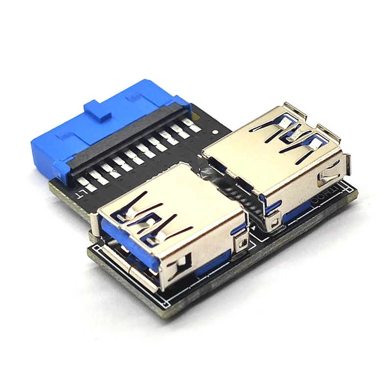 19Pin to Dual USB Adapter Conector USB Connector Motherboard 19pin to USB3.0 Hub Riser Converter 2 Port USB3 5Gbps Convert Board