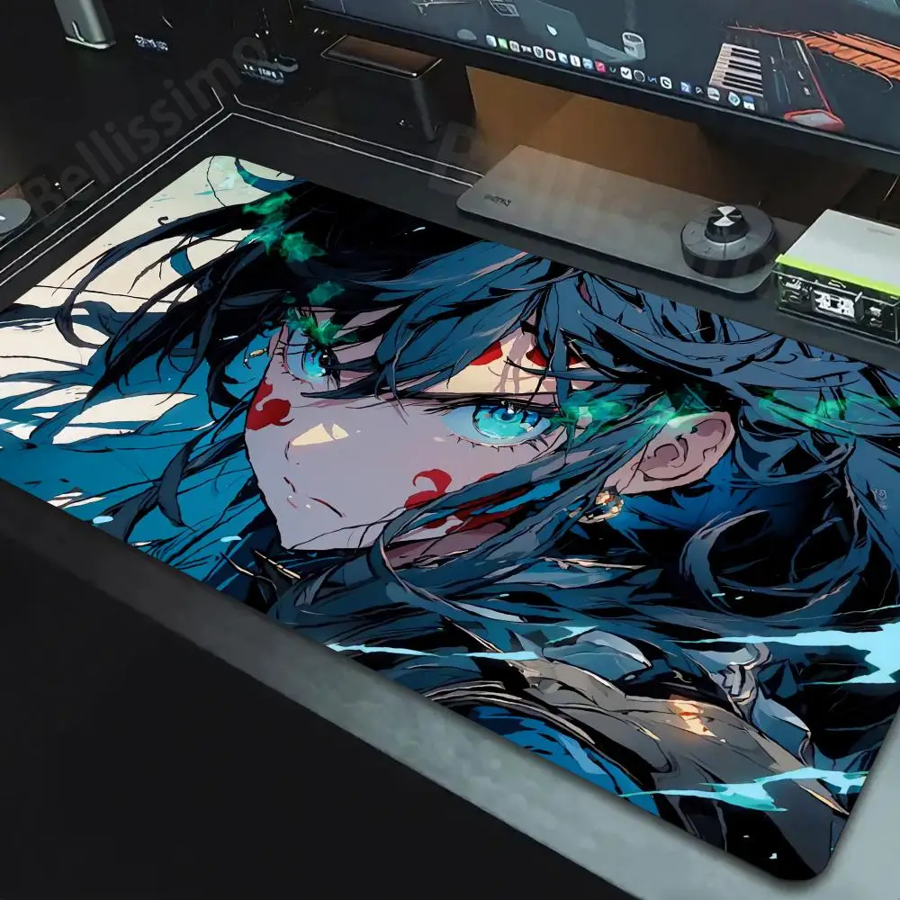 Large Mouse Pad Muichiro Tokito Desk Mouse Pad Cute HD Desk Pad Extended Gaming Keyboard Mats Large XXL Gamer Mousepad 900x400