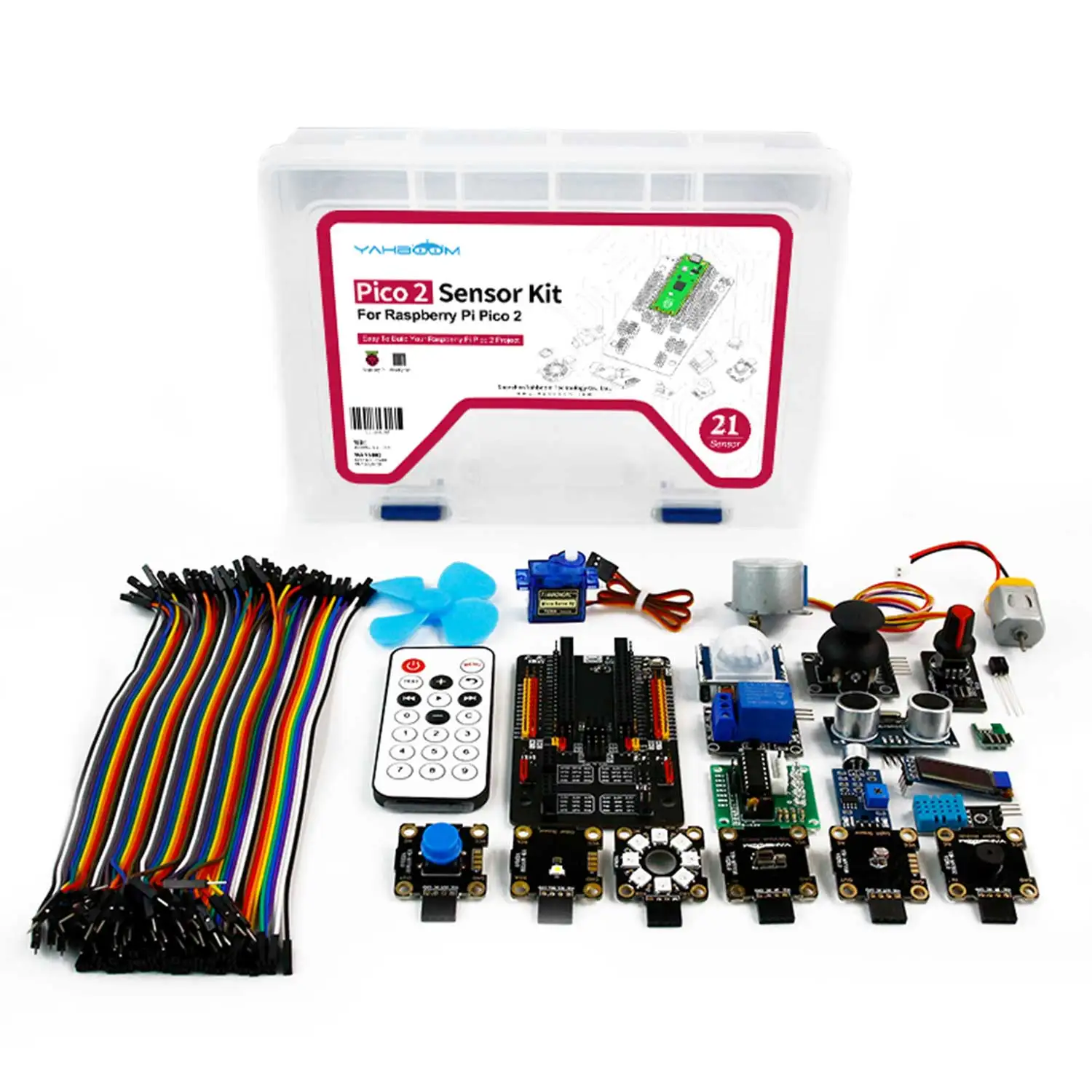 Yahboom Sensor Starter Kit Learning Kit for Raspberry Pi Pico2 STEM DIY Projects Programming Kit