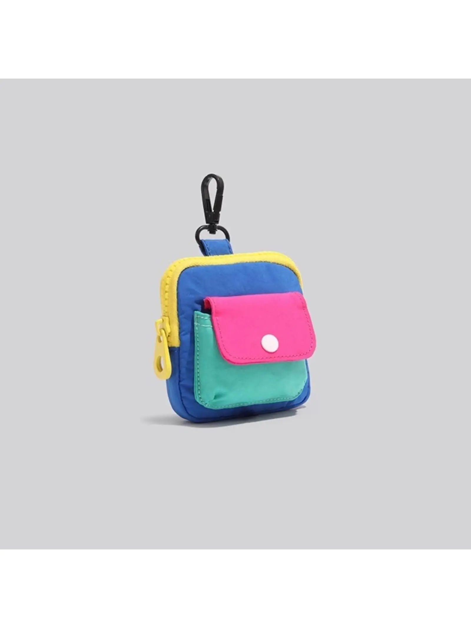 Small Casual Zipper Coin Purse Color Block Earphone Bag Compact Unique Card Holder Popular 2025 New Style Men's Wallet