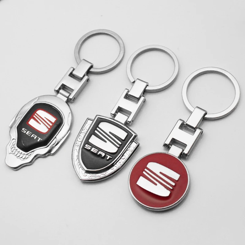 3D Metal/Leather Car Styling Keychain For Seat FR Cupra Leon 2 Mk3 Mk2 Mk1 5f Ibiza Altea Key Chain Key Rings Auto Accessories