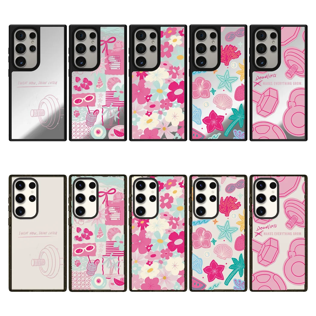 

Colorful Starfish Magnetic Acrylic / Mirror Case for Samsung Galaxy S23 S24 S25 Ultra S25+ Plus Protective Shell
