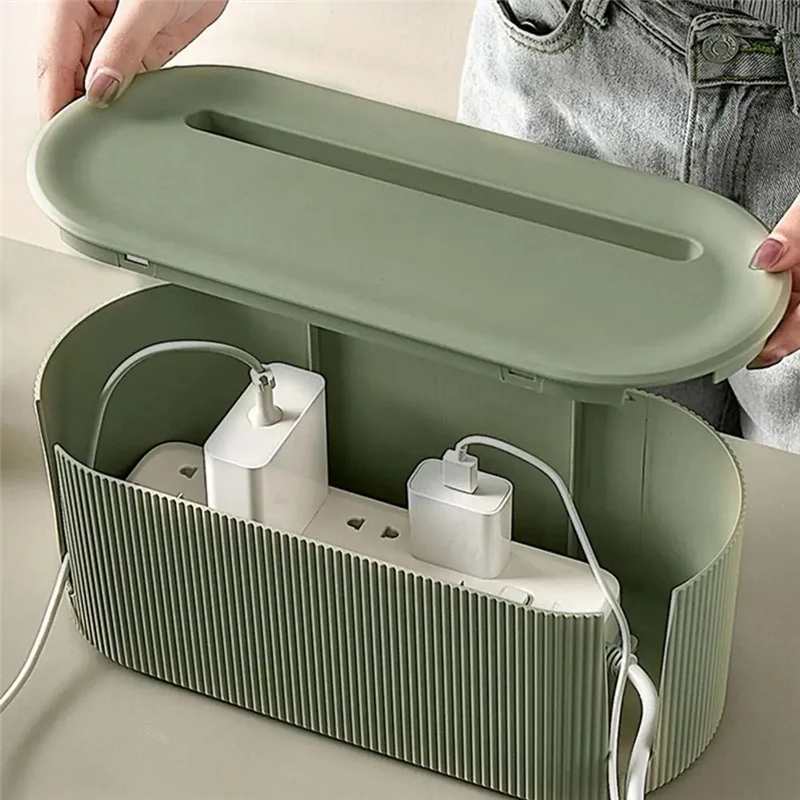 

SEWS-Wireless Wifi Router Bracelet Desktop Cable Plug Holder Nordic Plug Board Storage Box Cable Wire Organizer Case