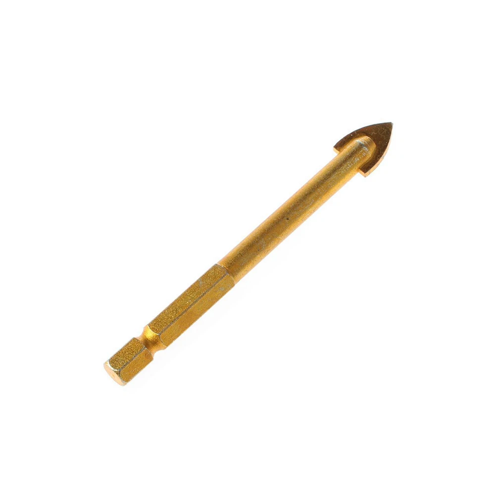 Brocas hexagonales planas de 3mm, 4mm, 5mm, 6mm, 8mm, 10mm, 12mm, abridor de agujeros de hormigón de Cerámica y Vidrio recubierto de titanio, herramienta de perforación triangular de aleación
