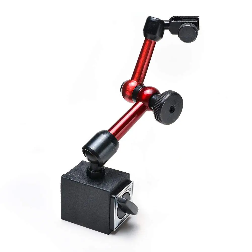 3-joint Red Adjustable Magnetic Base Holder for Digital Dial Indicator 200mm