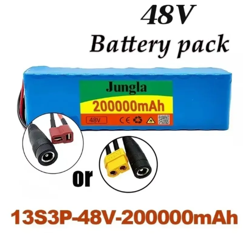 2024 new high-quality 13s3p 48V 200Ah 1000W lithium-ion battery pack, suitable for various types with BMS and charger