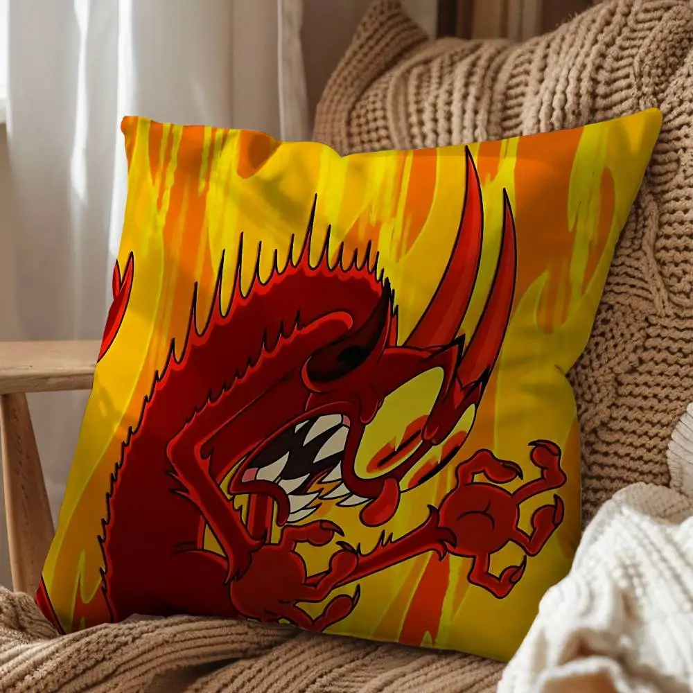 game meme Devil Cuphead Cartoon Pillow Cover, 4K HD Printed Cushion Cover case with Various Exquisite Patterns