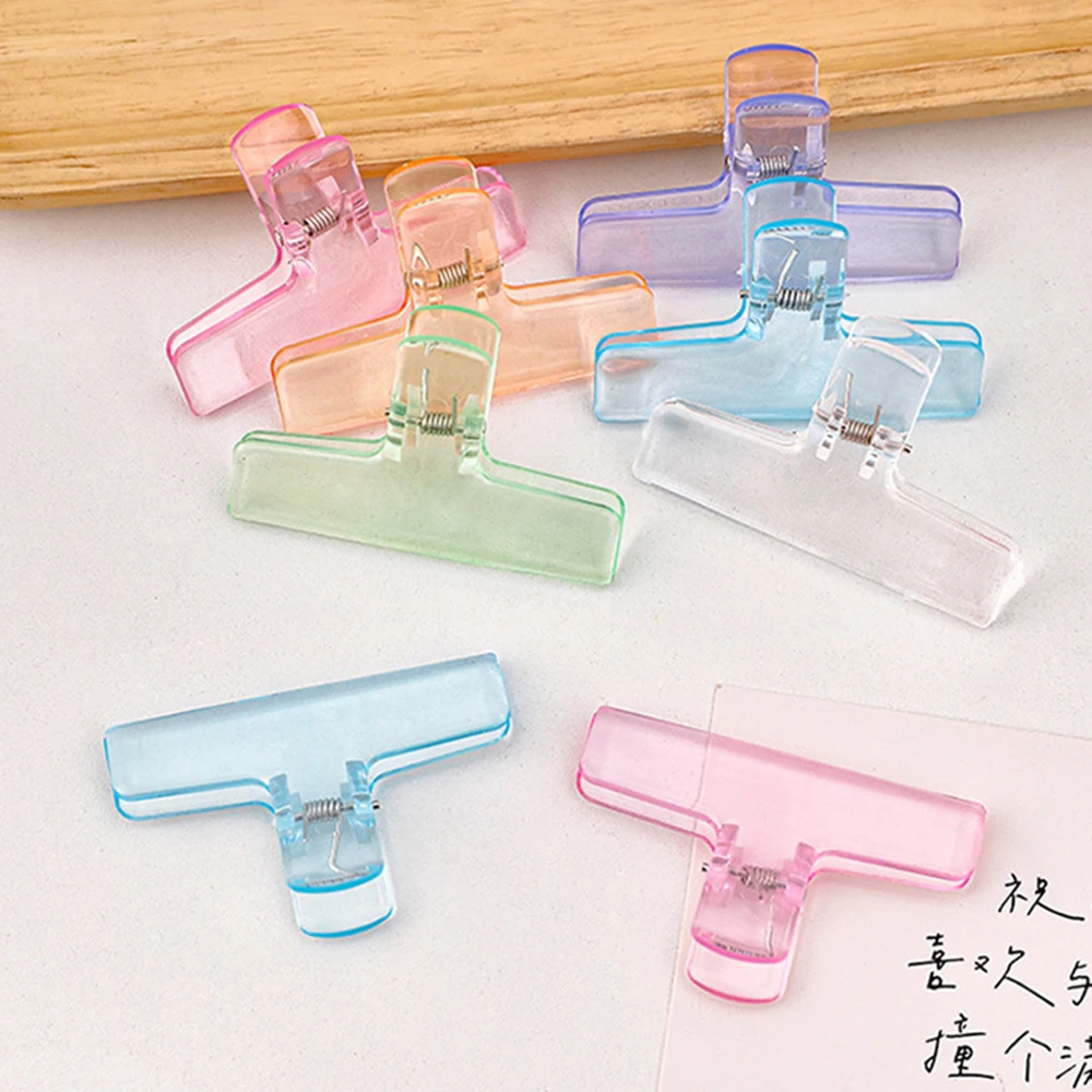 คลิปหนีบกระดาษโปร่งใสสำหรับสำนักงานที่หนีบตั๋วคลิปหนีบกระดาษน่ารัก