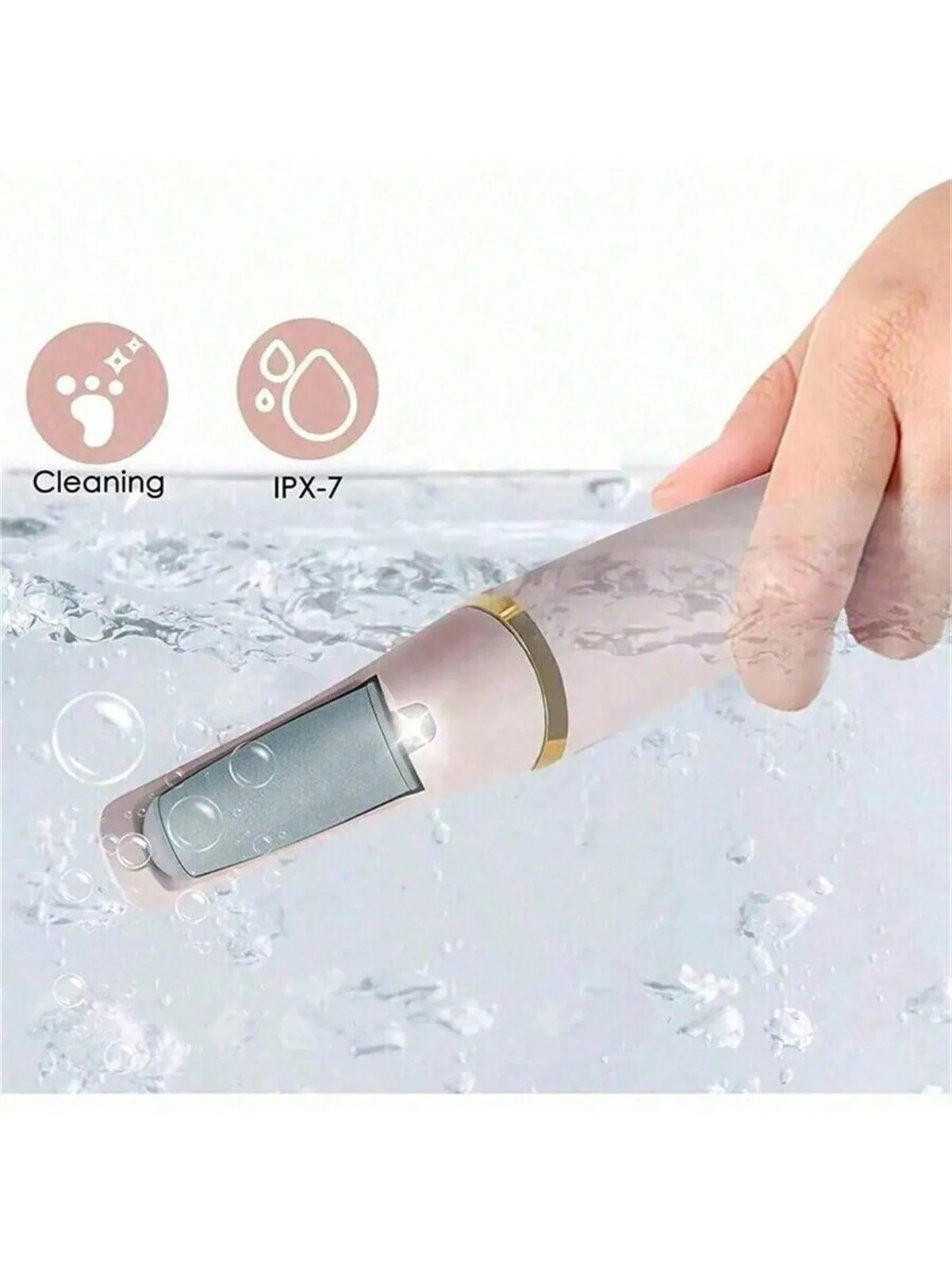 Electric Foot File for Dry Skin, Rechargeable Callus Buffer & Polisher, Portable Pedicure Tool for Home Spa Care