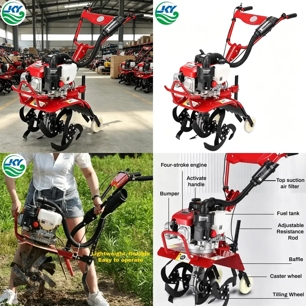 

JKY Engine Mini Orchard Greenhouse Agricultural Farm Rotary Tiller Cultivator Cheap Price Micro Tillage Machine