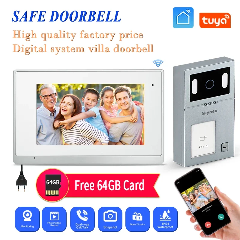 

Good Quality Video Door Phone Intercom System 1080P 2mp Hd Cameras Rfid Door Access Control For The Apartment Villa Entry Kit