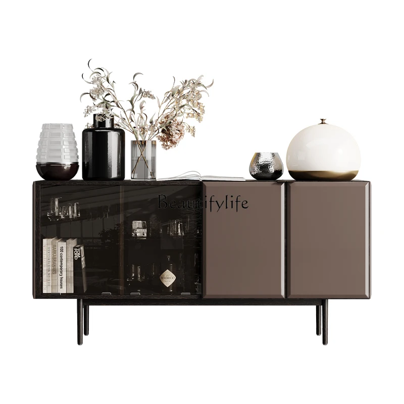 

Light Luxury Solid Wood Sideboard High-End Storage Cabinet Modern Minimalist