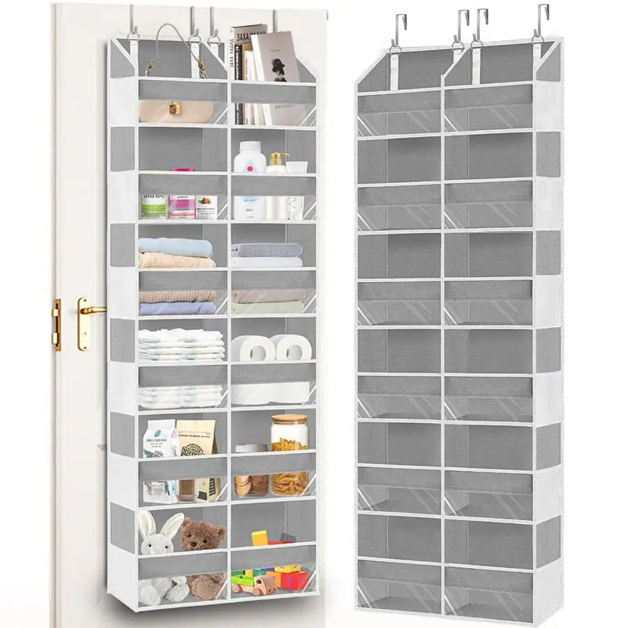 

Дверной органайзер, 6 ярусов, очень большой за дверью для хранения вещей из 12 отделений, подвесной органайзер для хранения весом 80 фунтов