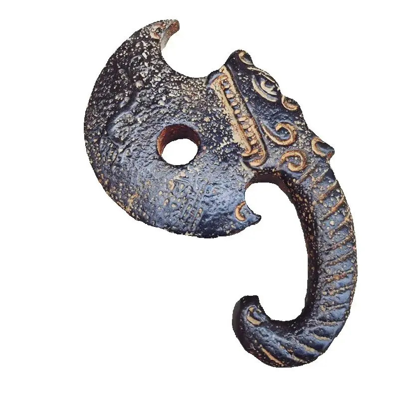 

China Old Embossed Inscriptions Dragon Pattern Jade Axe Unearthed Antique Divine Axes Collectible Artifacts