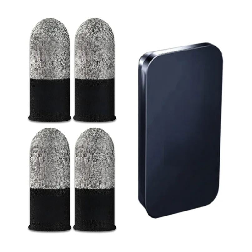 2 Pcs Mobile Game Fingertip Gloves Sweatproof Anti-slip Touch Screen Finger Sleeve Breathable Gaming Fingertip Cover For Gamer