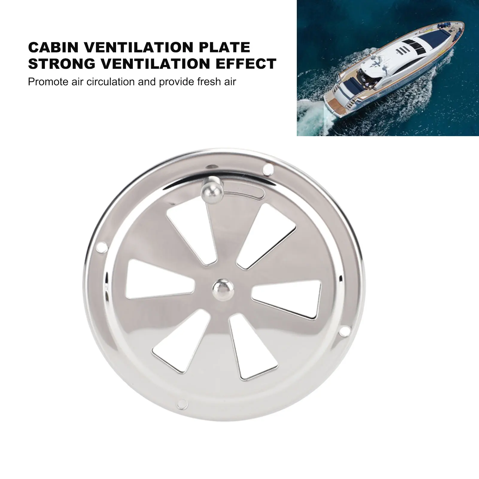 

Round Louvered Vent Air Vent Gill Plate Mirror Polished Promote Air Circulation Stainless Steel Marine Grade for Yacht