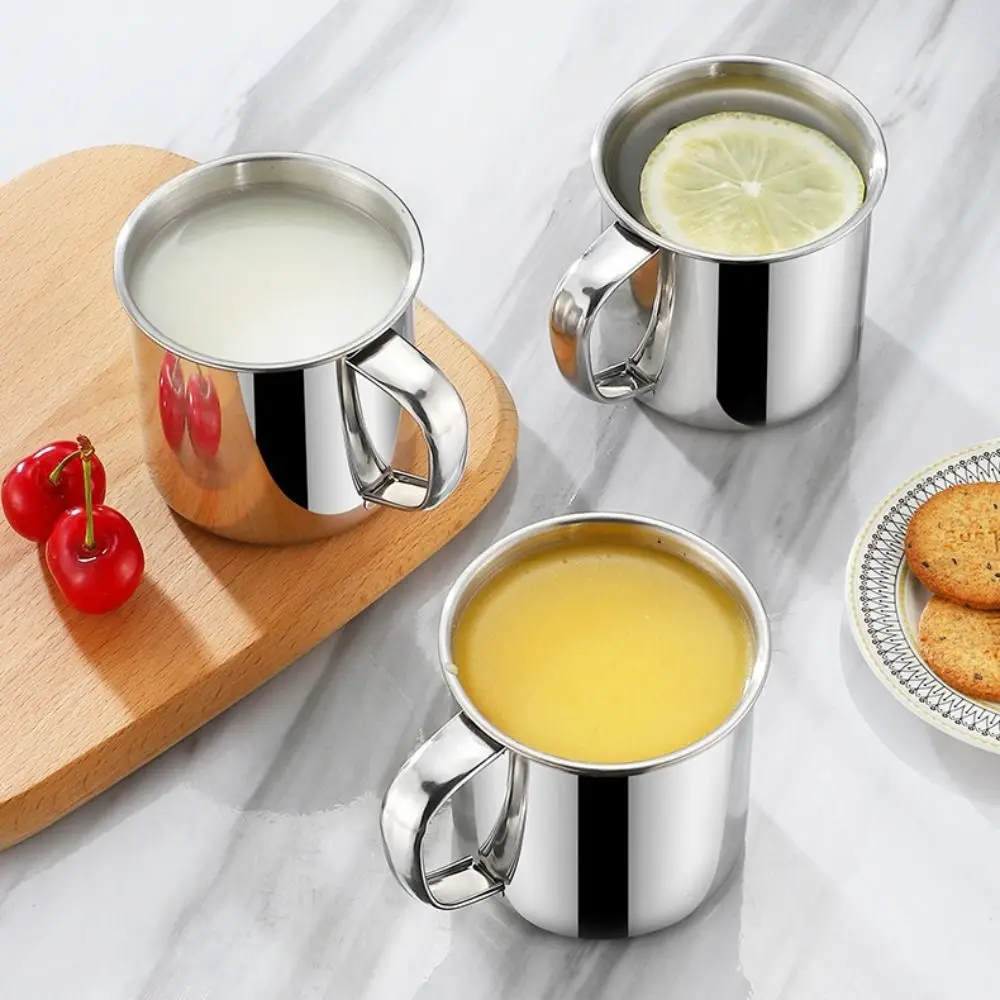 Durable 304 Stainless Steel Stainless Steel Cup 50-260ML With Handle Coffee Cup Unbreakable Travel Mug