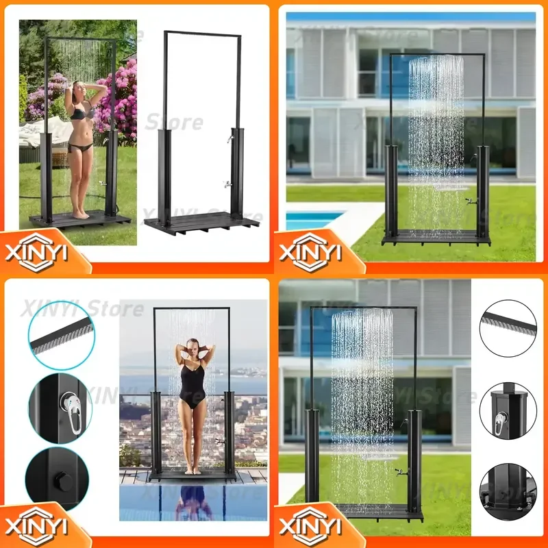 Solar Shower 60L for Outdoor Pool Shower for Garden Beach Courtyard Patio Backyard Camping RV Travel Portable Universal
