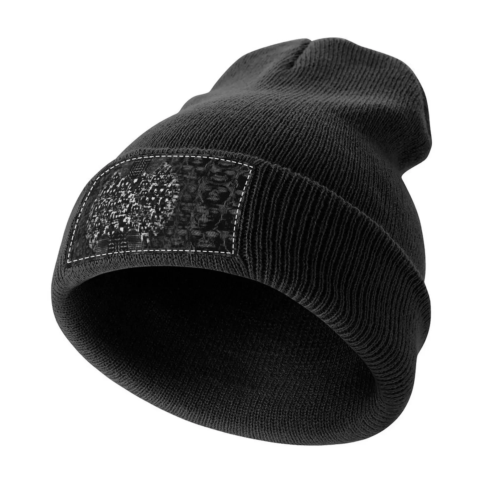 

Ode to Hyperface [in black] Knitted Cap Hat Man For The Sun Bobble Hat New In The Hat Golf Wear Men Women's