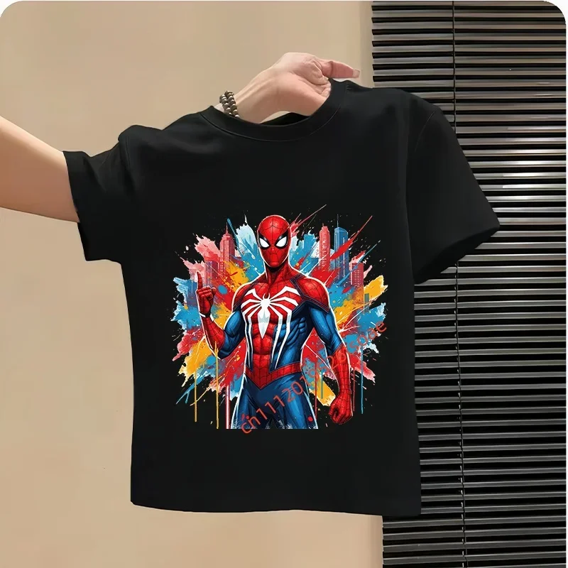 Spider-Man 2026 New Style Children's Pure Cotton Short-Sleev