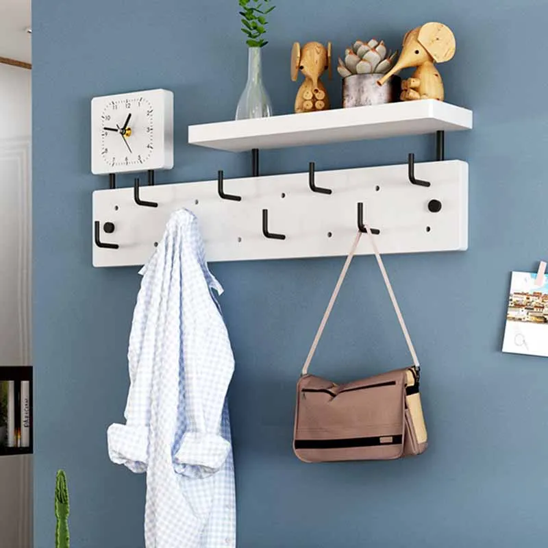 Entrance Hall Clothes Hangers Wall Mounted Space Saving Hat Backpack Coat Scarf Organizers Hanger Hooks Bedroom Clothing Storage