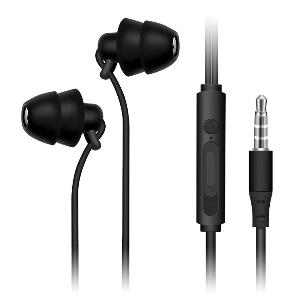 

No Ear Pressure Sound Insulation Soft Silicone Anti Noise In-Ear Earphones Bass Earphones ASMR Sleep Headste In-Ear Earbuds