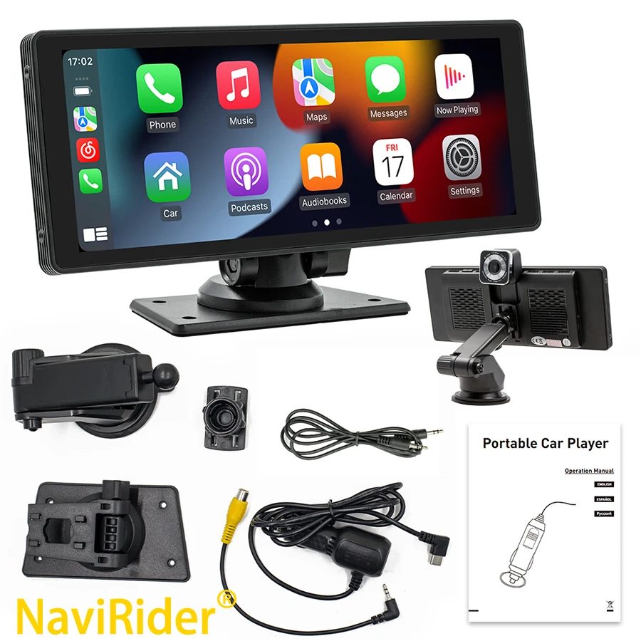 10,26 pulgadas Android Auto CarPlay Radio de coche WiFi GPS FM HD Dvr Bluetooth Multimedia pantalla táctil cámara reproductor Universal Mp5