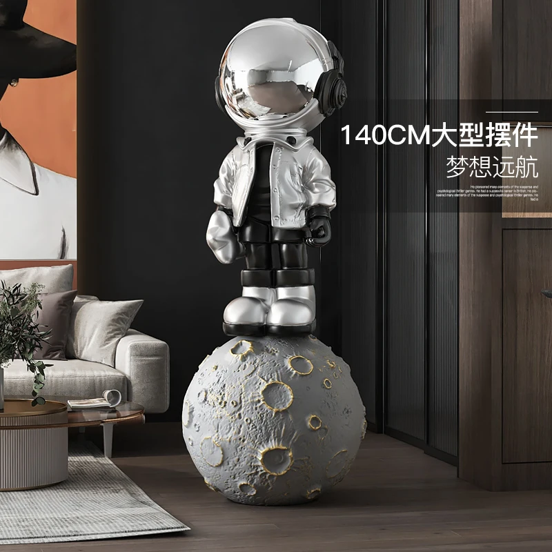 Astronaut living room large floor ornament home decoration astronaut sculpture shopping mall office opening gift