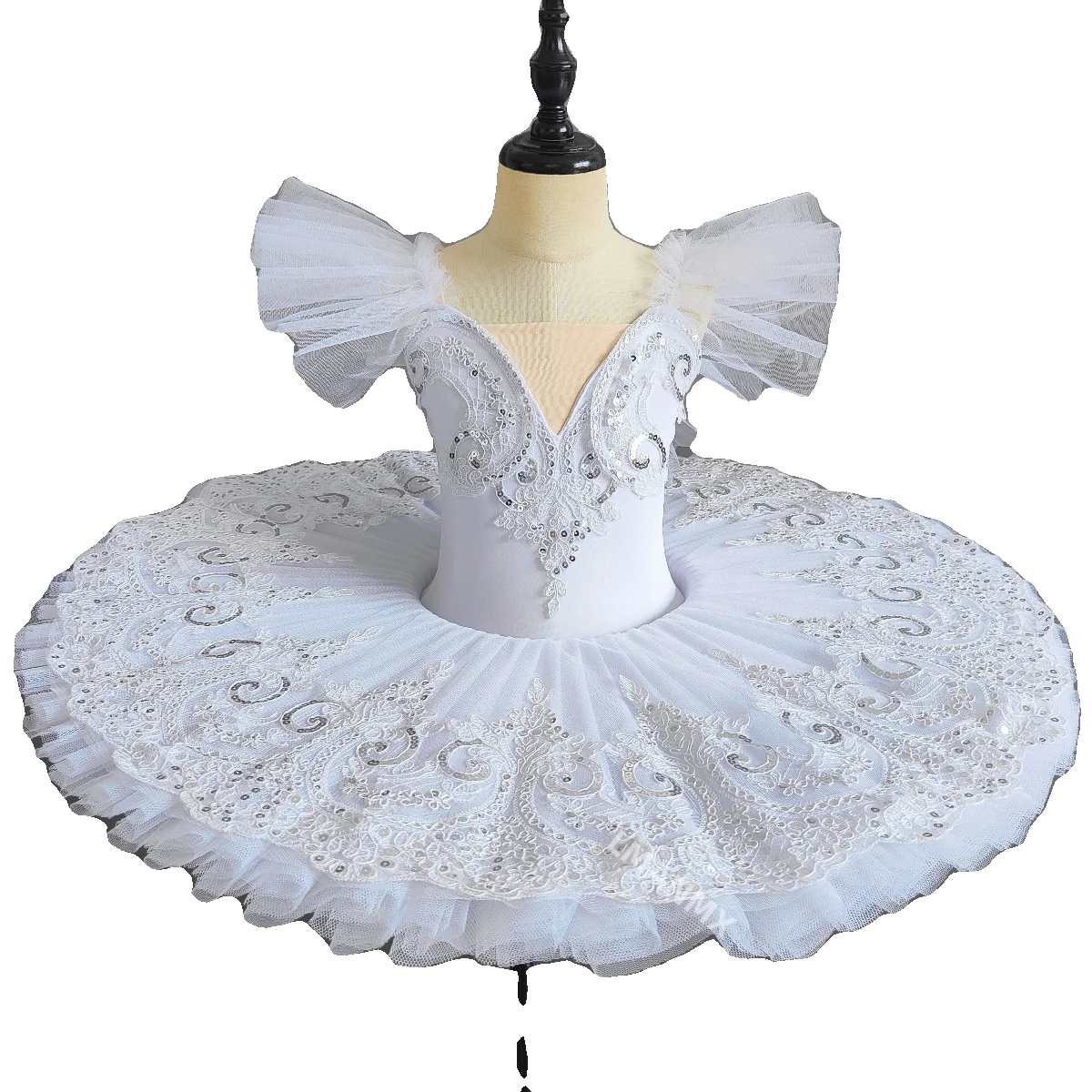 

Professional Children Ballet Dance Dress Female White Swan Swan Performance Wear Tulle Tutu Tutu Skirt Stage Show Performance