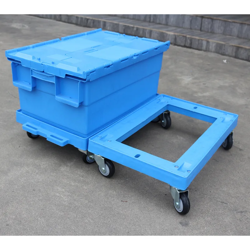 Plastic hollowed out turtle cart, tool cart, warehouse workshop operation, logistics, cargo handling, silent four-wheel turnover