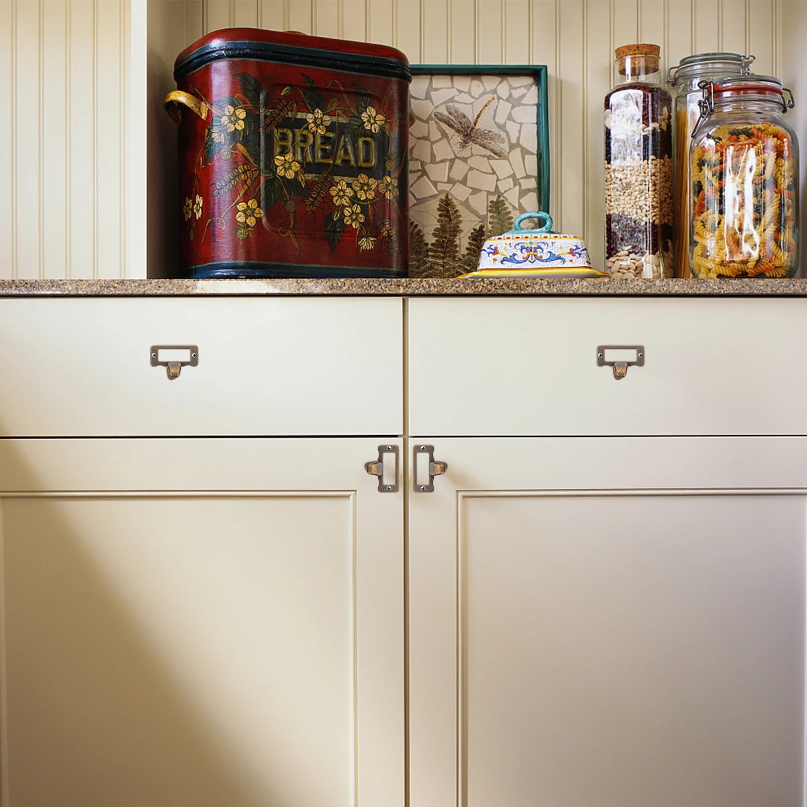 

10pcs Label Frame Pull Handle Zinc Alloy Retro Cabinet Handle For Furniture Drawer Office Library Use Tag Holder Knob