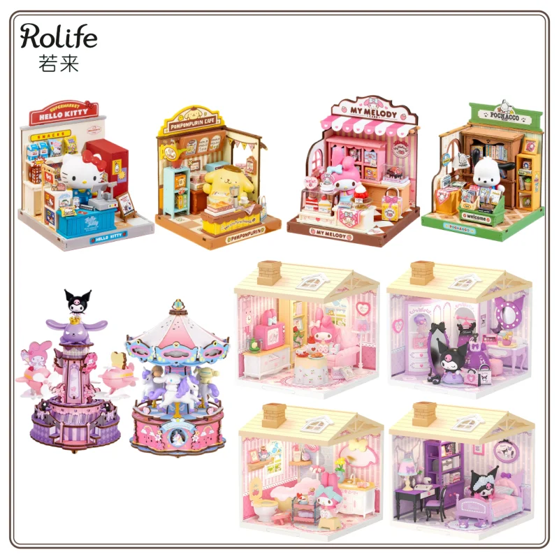

Новый Rolife Sanrio Dreamland, супер милый дневник, серия DIY, музыкальная шкатулка ручной работы, сборка-сюрприз, игрушка в подарок, оригинал на складе