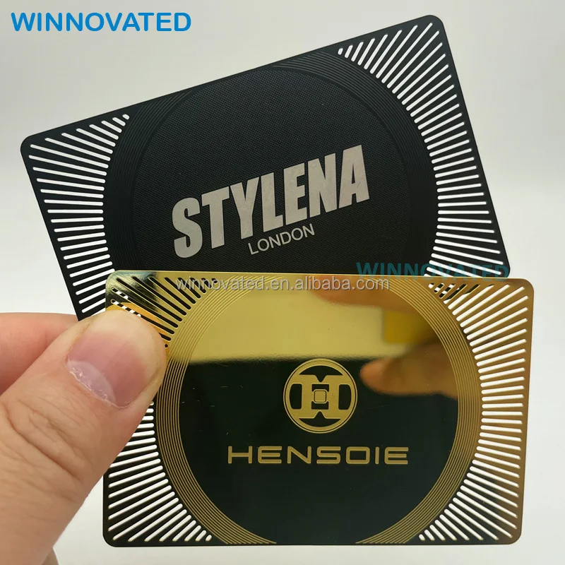 10 0.pieces. customhigh quality custom metal 304 stainless steel laser cut black visiting card